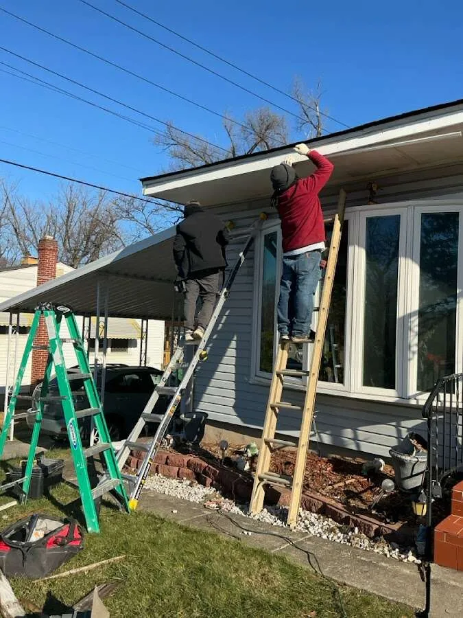 Restoration crew performing exterior repair in Mountain Home