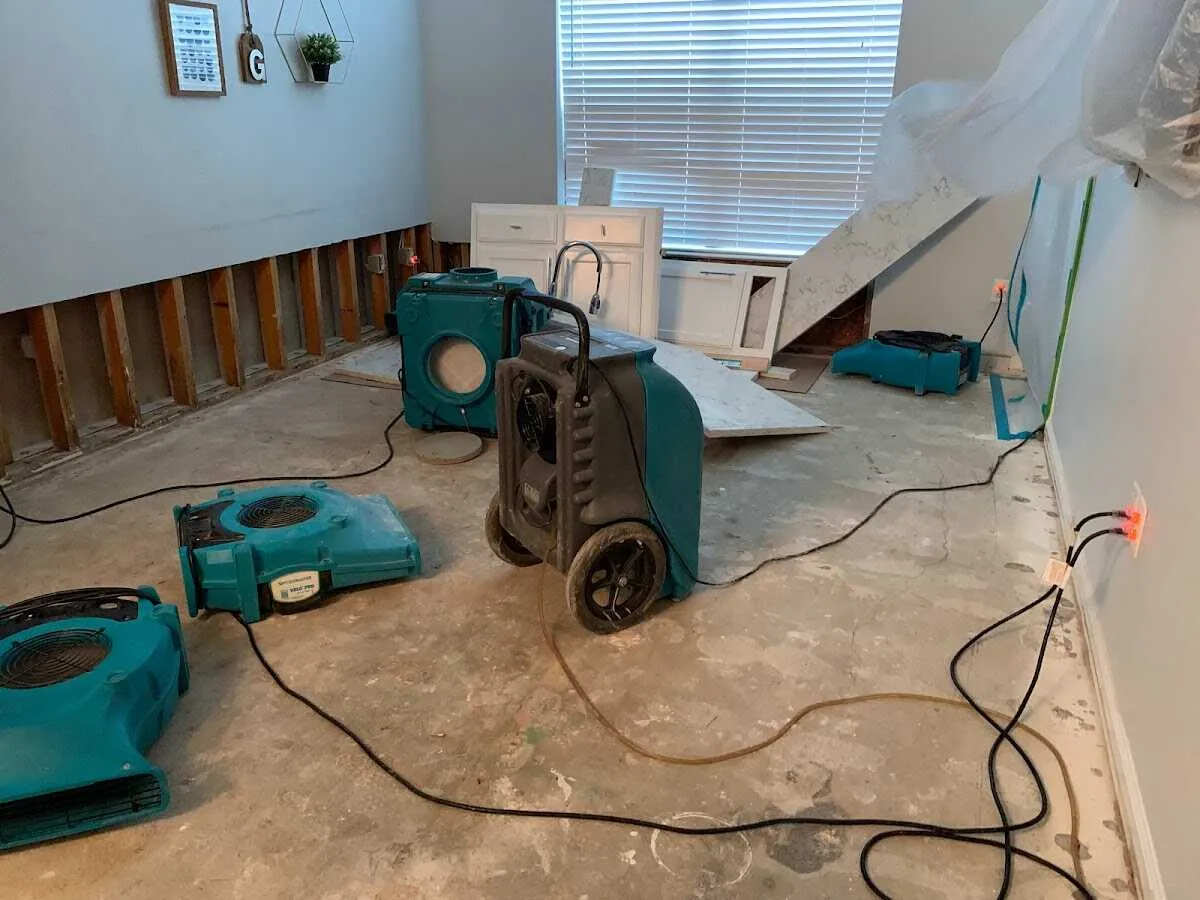 Dehumidifier in flood-cut room for Water Extraction & Removal in Mountain Home